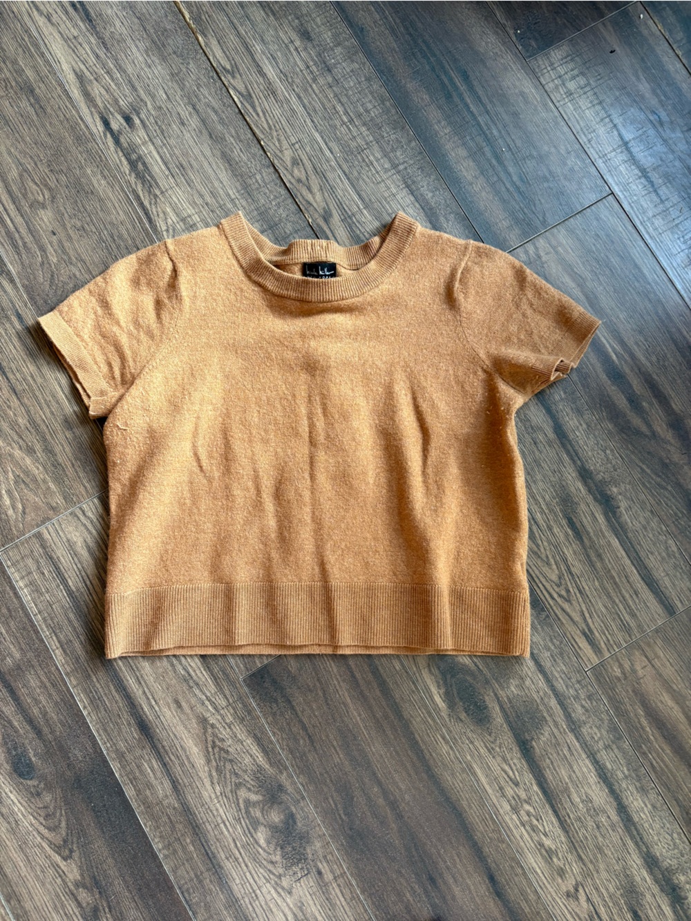 Cute Brown Cropped Sweater By Nicole Miller